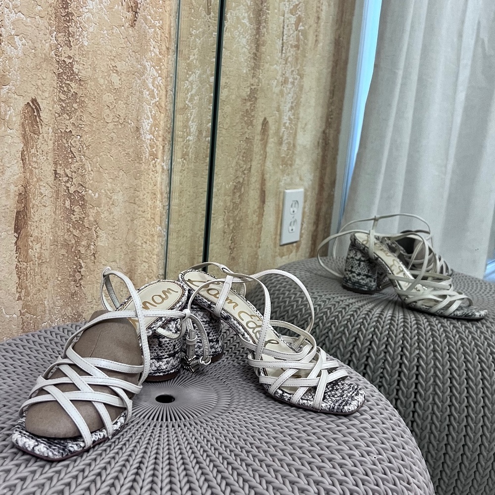 Crocodile skin heels